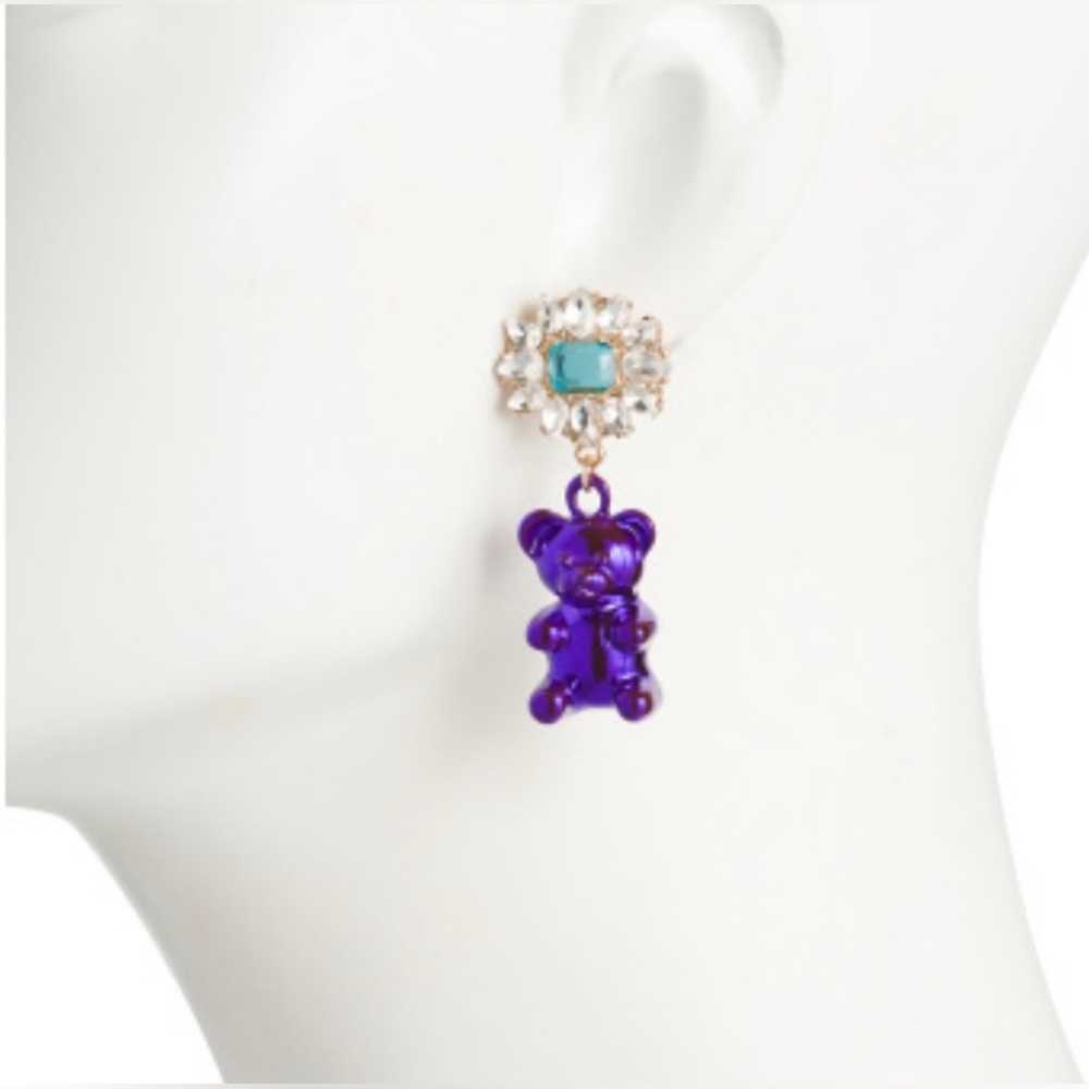 NWT ππ§Έ Betsey Johnson Gummy Bear Drop Earrings - Picture 4 of 5